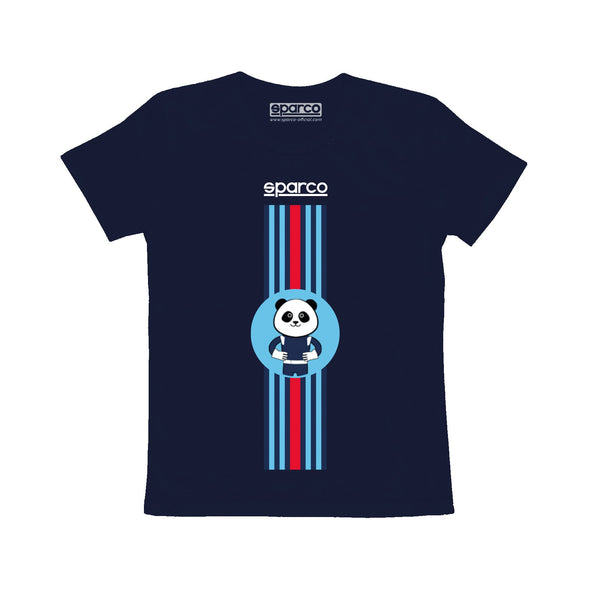 Sparco T-Shirt Stripes Design Kinderen 017020 T-Shirt Kids Marineblauw 3-11 Jaar - Hoofdafbeelding