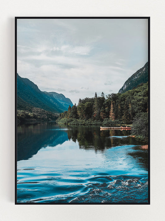 Trees By The Lake Poster