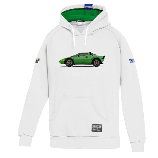 Sparco – Hoodie Lancia HF – BMF0063N0W – Hoodie – Lancia – White/Black – S-XXXL