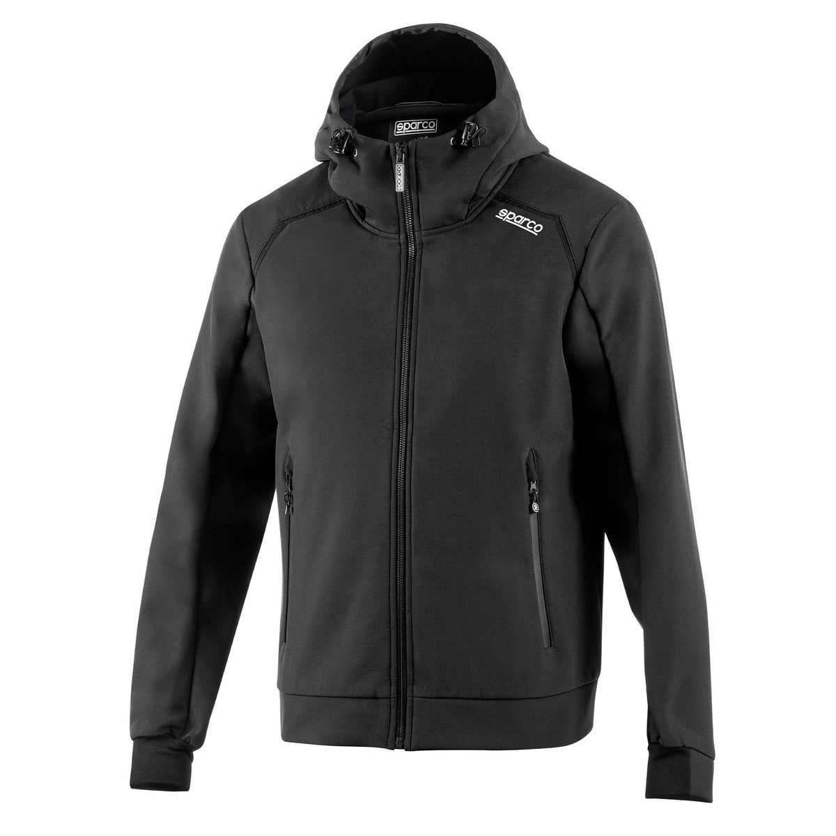 Sparco SL Hooded Softshell Jas - Zwart/Blauw