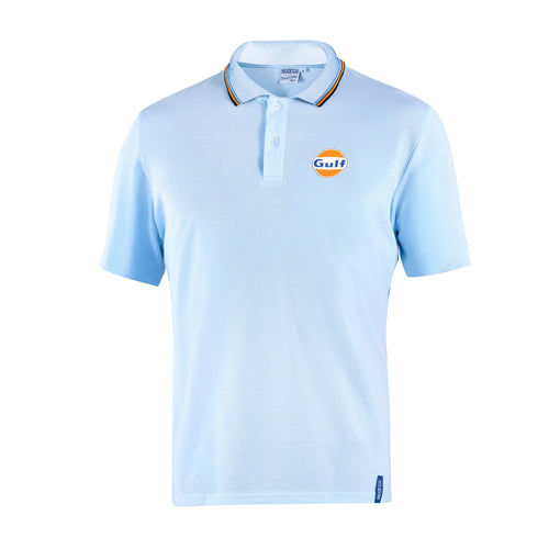 Sparco – Polo Shirt Gulf Pique – BML0003 – Polo Shirt – Gulf – White/Navy/Light Blue – XS-XXXL