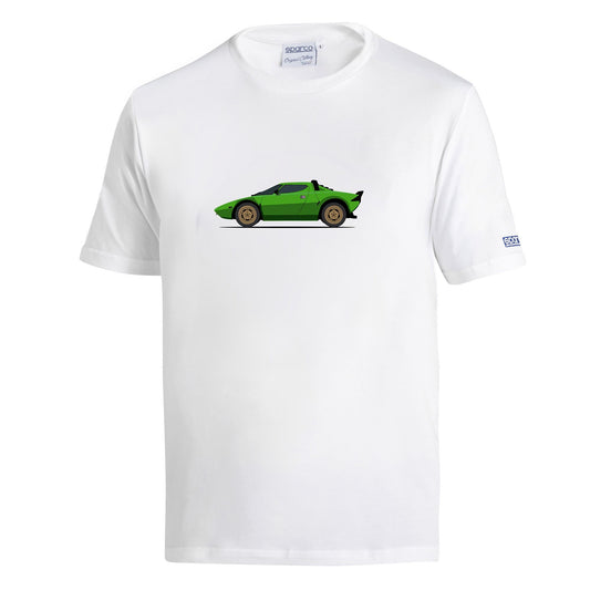 Sparco Lancia HF Group 4 T-shirt - Zwart/Groen