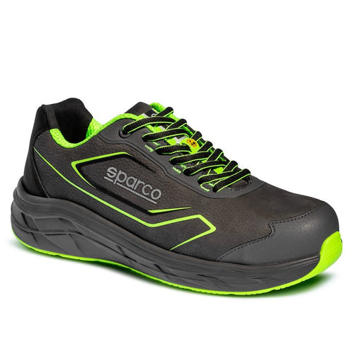 Sparco Work Shoes S3S Teamwork Oliver ESD Unisex Dark Grey/Fluo Green