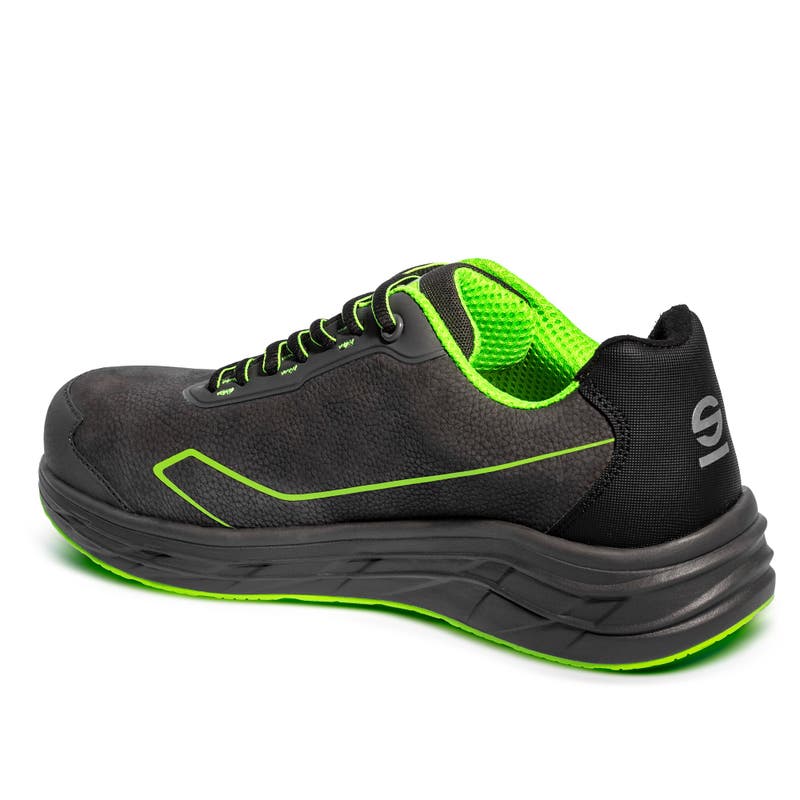 Sparco Werkschoenen S3S Teamwork Oliver ESD Unisex Donkergrijs/Fluogroen