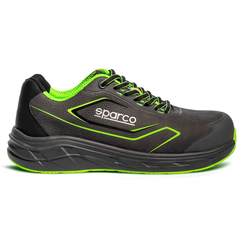 Sparco Werkschoenen S3S Teamwork Oliver ESD Unisex Donkergrijs/Fluogroen