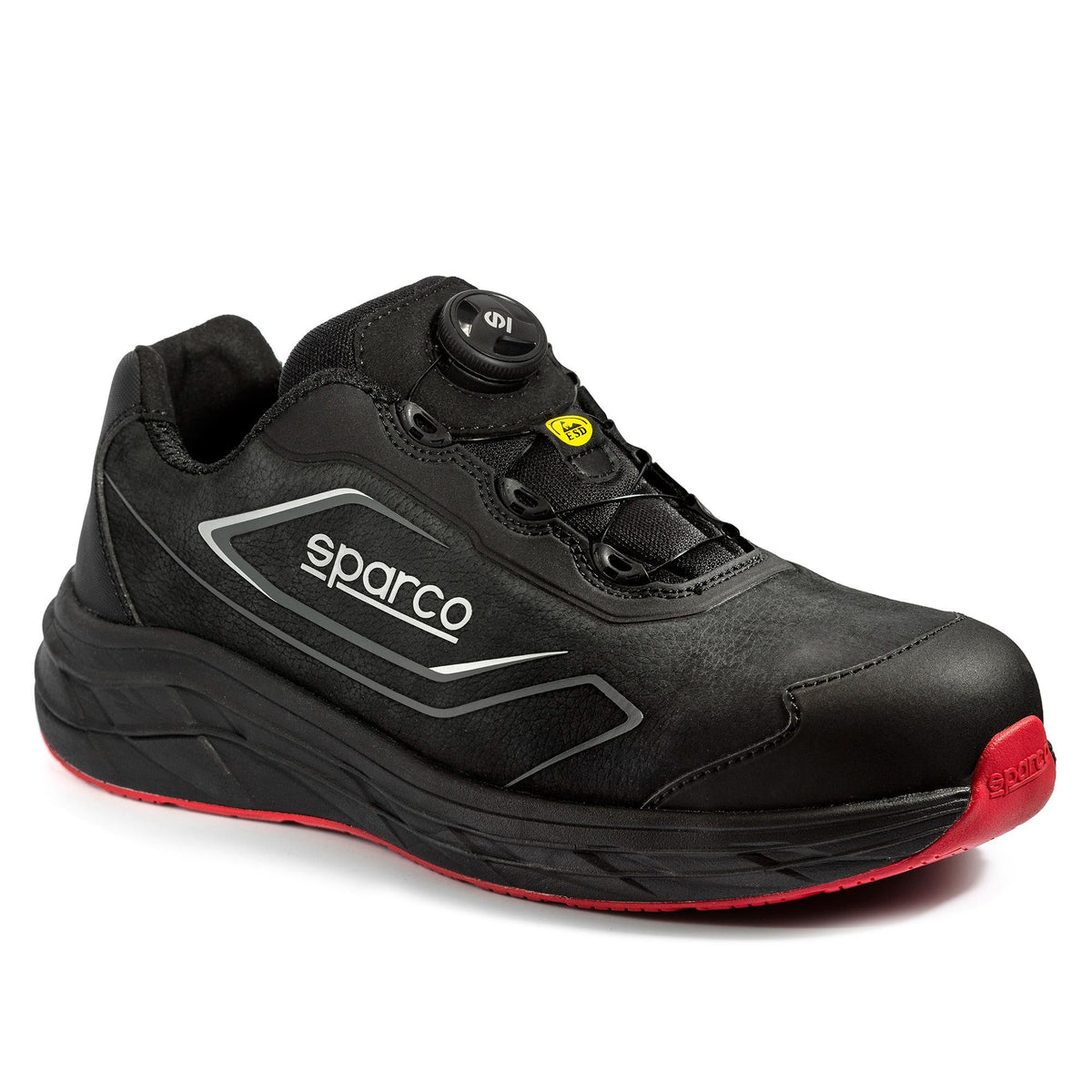 Sparco Work Shoes S3S Teamwork Wankel Rotary Closure Unisex Black/Red
