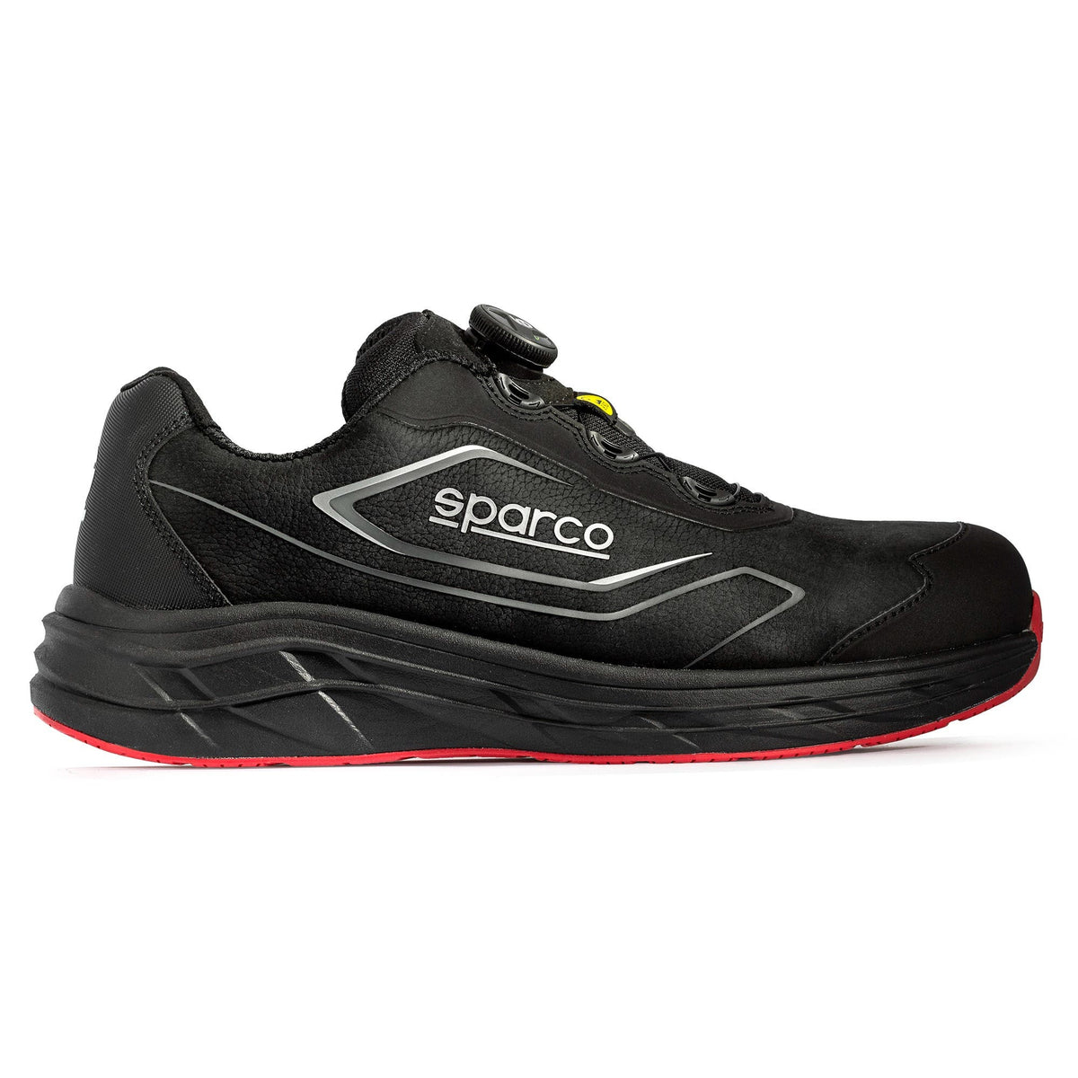 Sparco Work Shoes S3S Teamwork Wankel Rotary Closure Unisex Black/Red