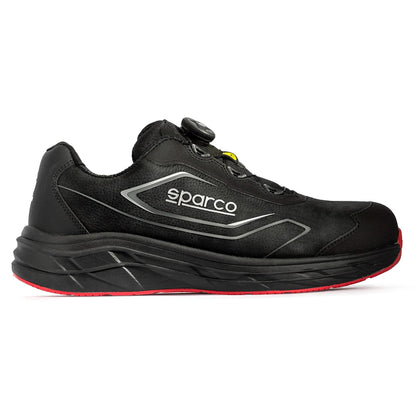 Sparco Work Shoes S3S Teamwork Wankel Rotary Closure Unisex Black/Red