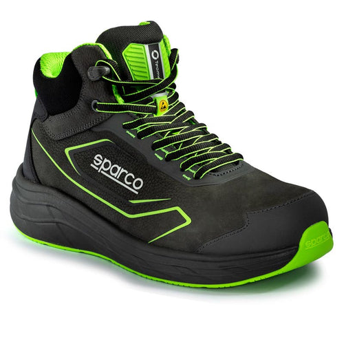 Sparco Work Shoes S3S Teamwork-H Esteban ESD Unisex Dark Grey/Fluo Green
