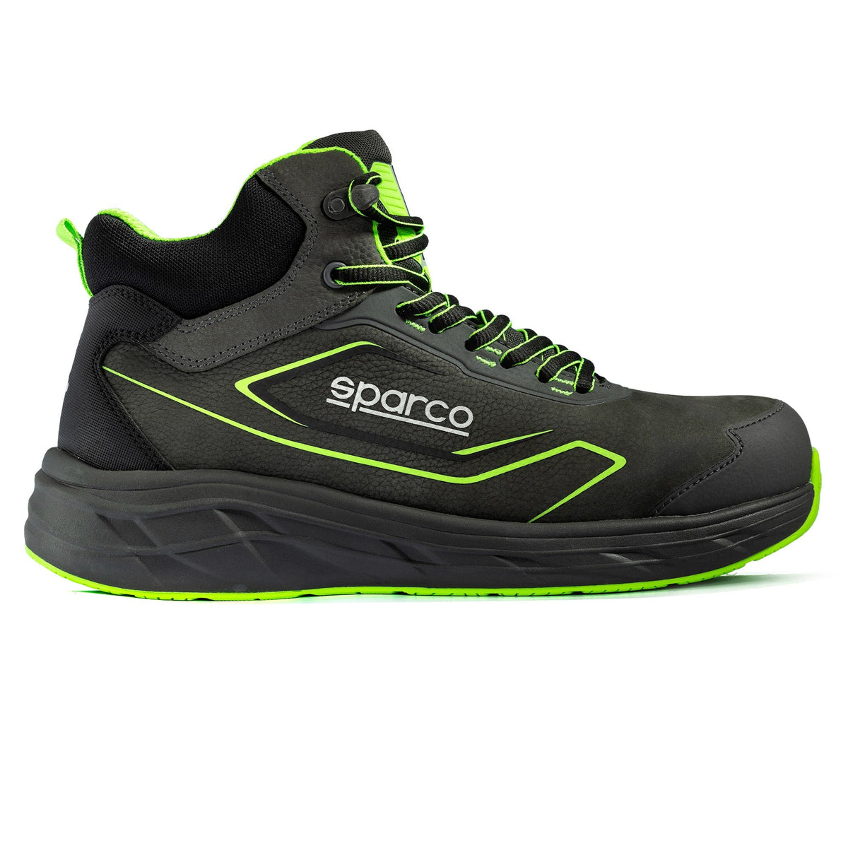 Sparco Work Shoes S3S Teamwork-H Esteban ESD Unisex Dark Grey/Fluo Green