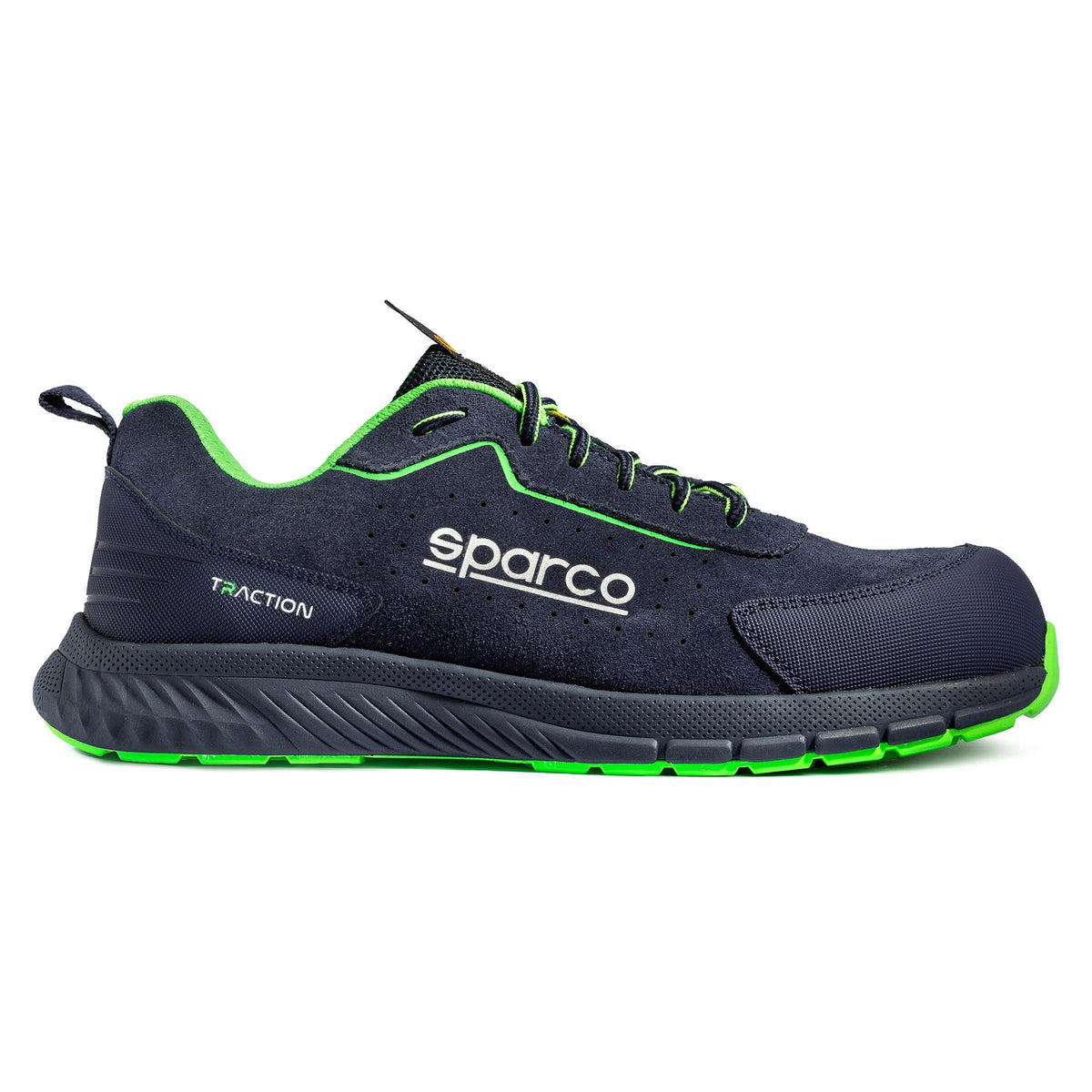 Sparco Werkschoenen S1PS Traction Satoru Unisex Marineblauw/Fluogroen