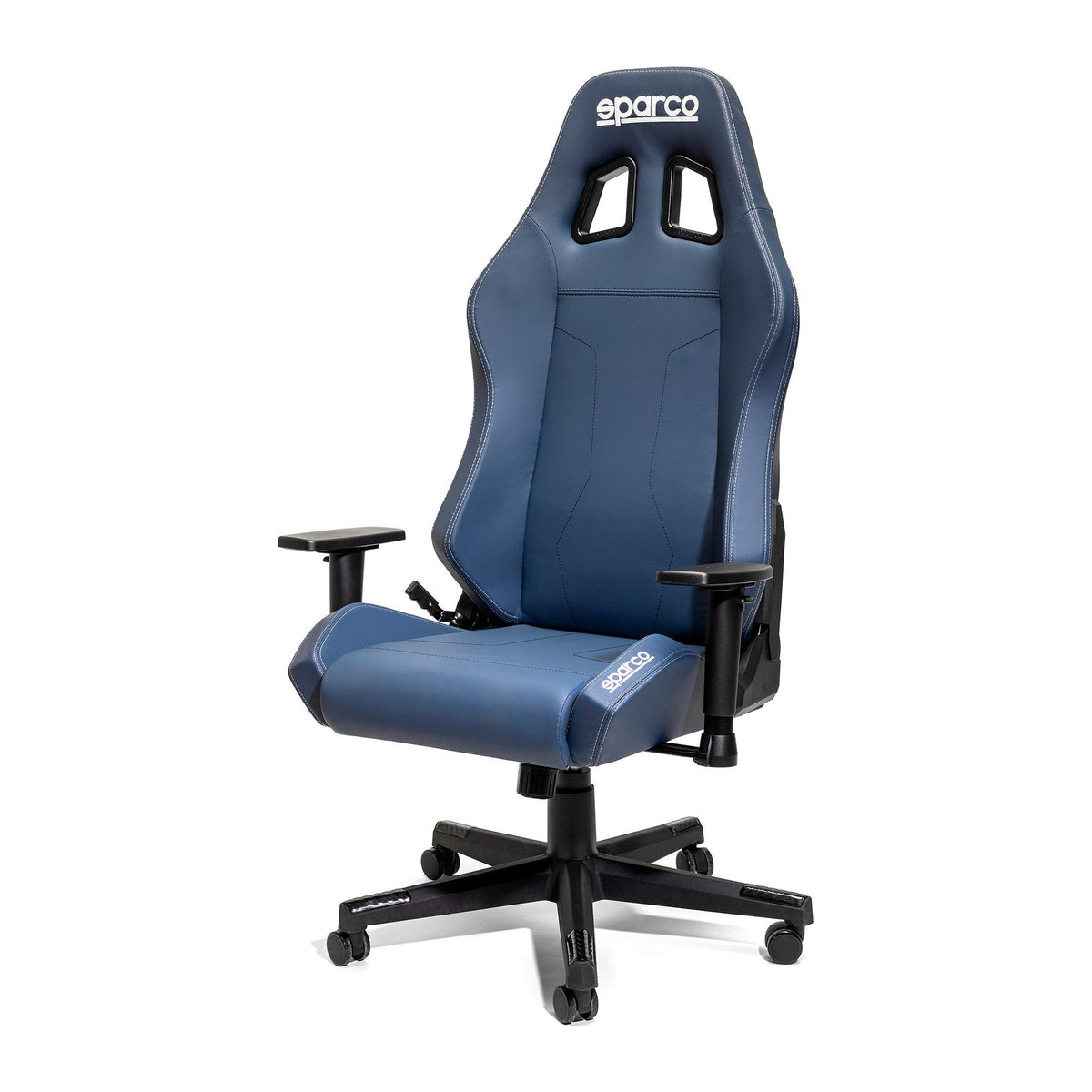 Sparco Coach Gamestoel en Bureaustoel Marineblauw/Grijs - Hoofdfoto 3/4 voor