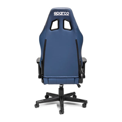 Sparco Coach Gamestoel en Bureaustoel Marineblauw/Grijs - Achterkant