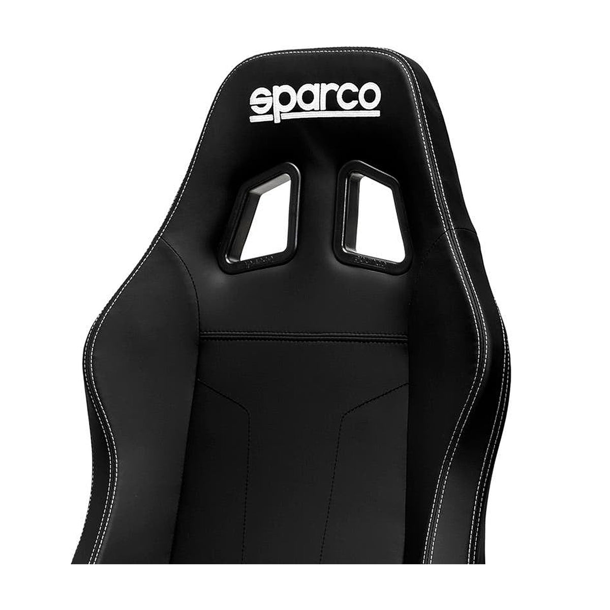 Sparco Coach Gamestoel en Bureaustoel Zwart - Detail hoofdsteun met logo