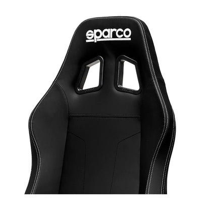 Sparco Coach Gamestoel en Bureaustoel Zwart - Detail hoofdsteun met logo