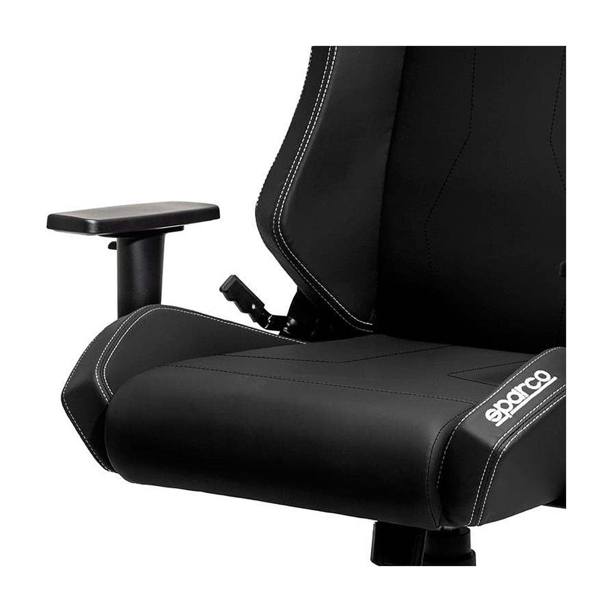 Sparco Coach Gamestoel en Bureaustoel Zwart - Detail 2D-armleuning en zitting