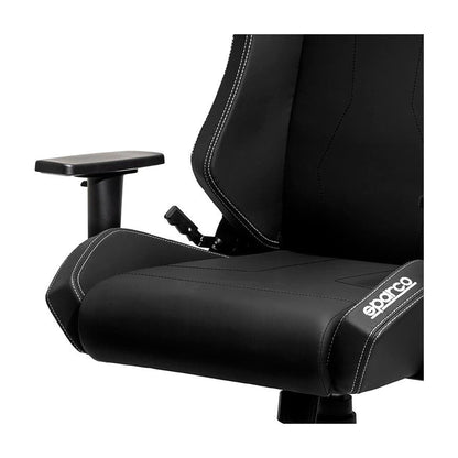 Sparco Coach Gamestoel en Bureaustoel Zwart - Detail 2D-armleuning en zitting