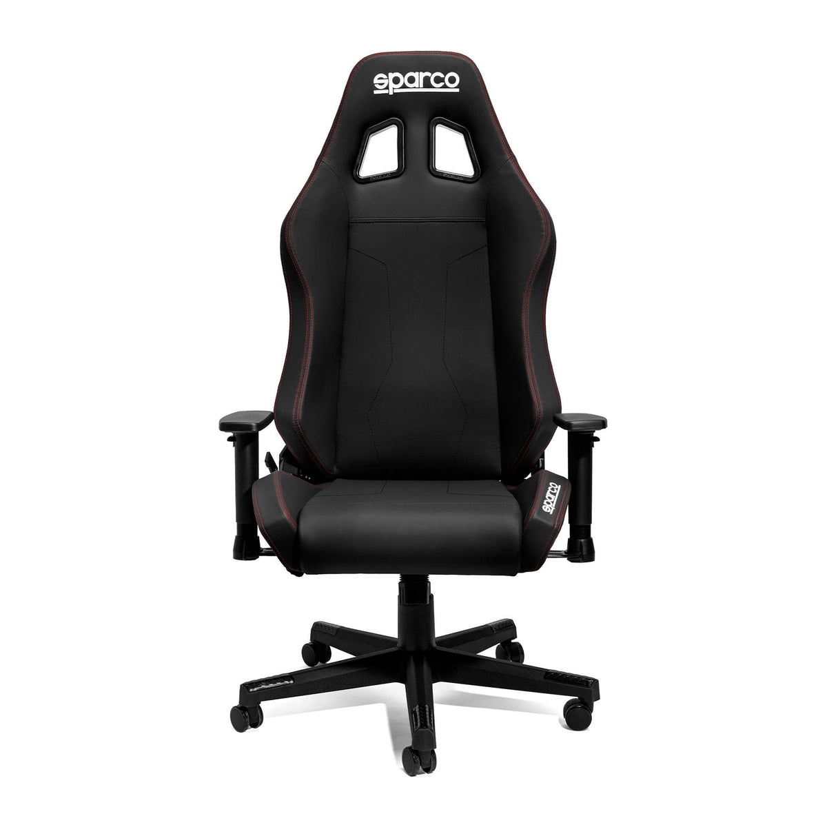 Sparco Coach Gamestoel en Bureaustoel Zwart/Rood - Voorkant