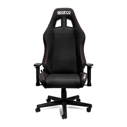 Sparco Coach Gamestoel en Bureaustoel Zwart/Rood - Voorkant