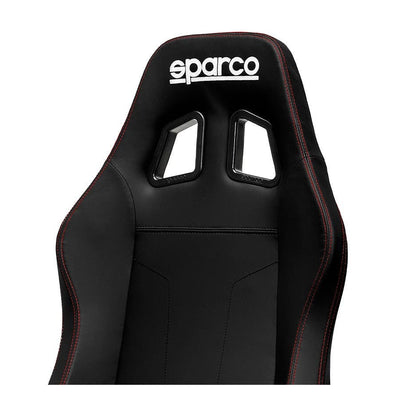 Sparco Coach Gamestoel en Bureaustoel Zwart/Rood - Detail hoofdsteun met logo