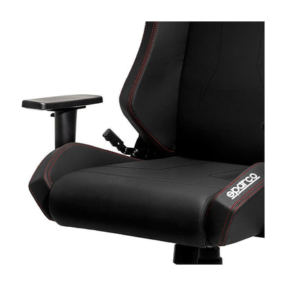 Sparco Coach Gamestoel en Bureaustoel Zwart/Rood - Detail 2D-armleuning en zitting