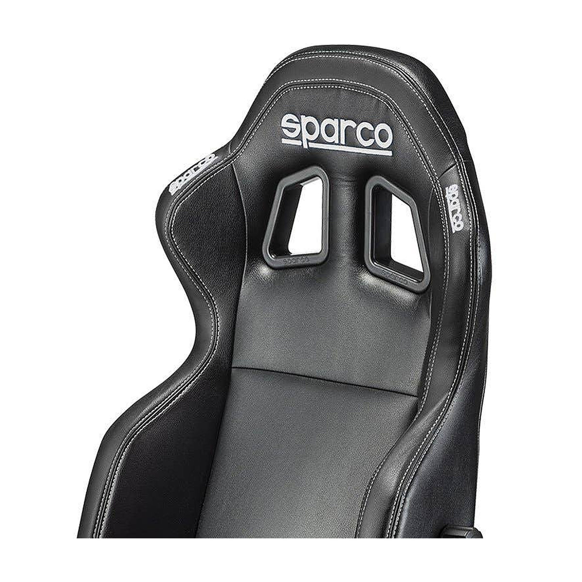 Sparco Icon Gamestoel en Bureaustoel Zwart - Detail hoofdsteun met logo