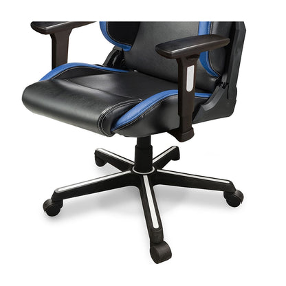 Sparco Icon Gamestoel en Bureaustoel Zwart/Blauw - Detail onderstel met gasveer en wielen