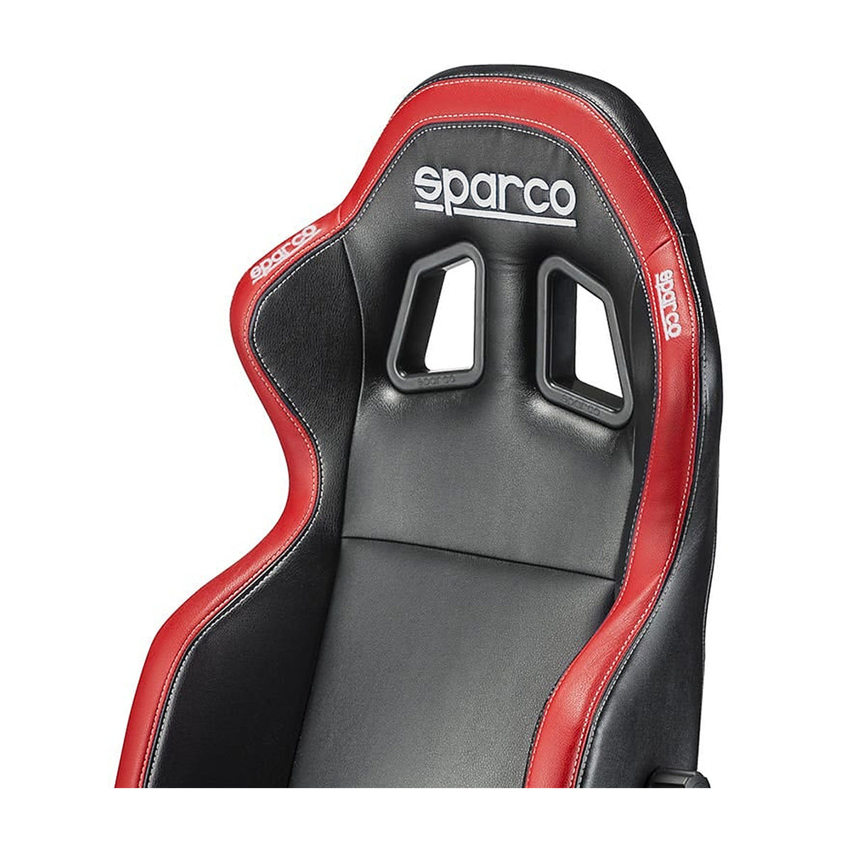 Sparco Icon Gamestoel en Bureaustoel Zwart/Rood - Detail hoofdsteun met logo