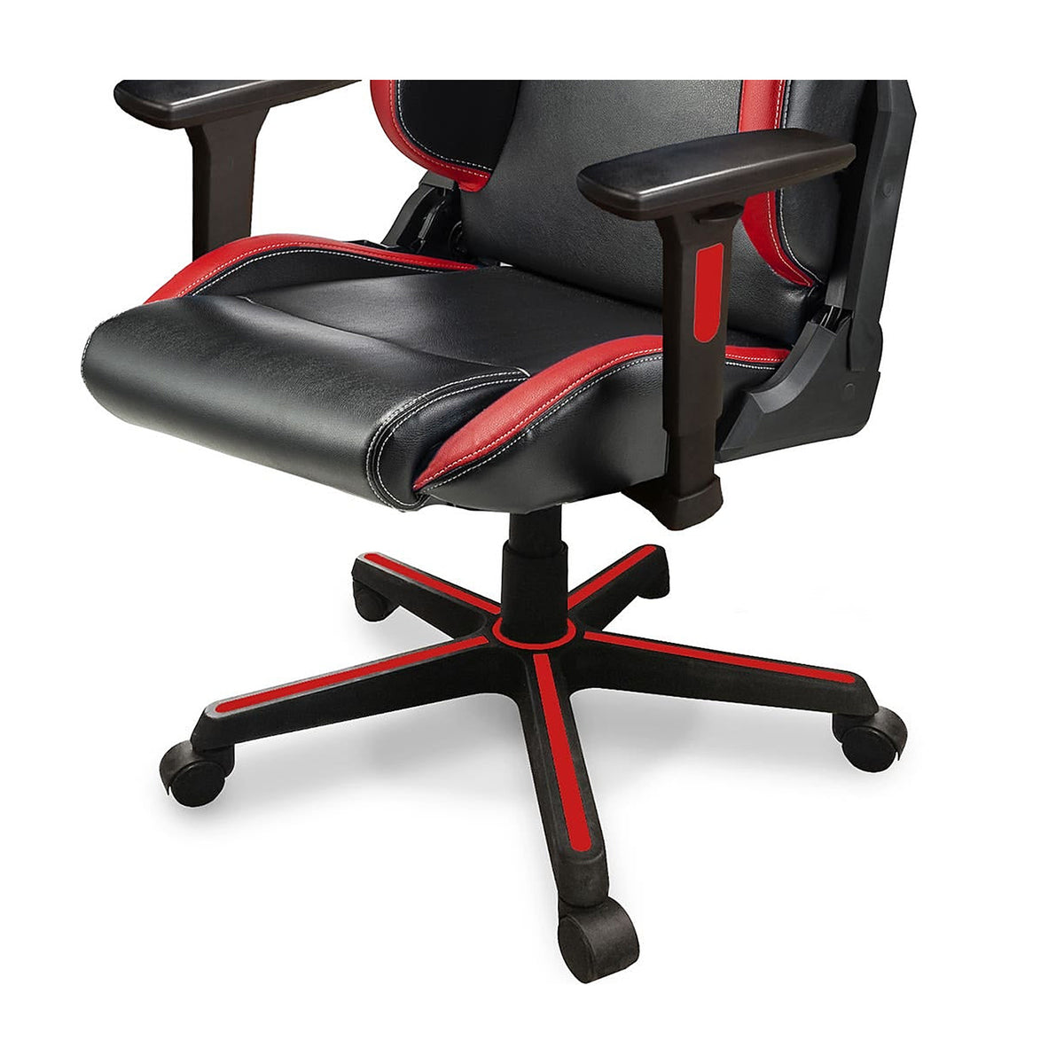 Sparco Icon Gamestoel en Bureaustoel Zwart/Rood - Detail onderstel met gasveer en wielen