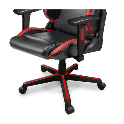 Sparco Icon Gamestoel en Bureaustoel Zwart/Rood - Detail onderstel met gasveer en wielen