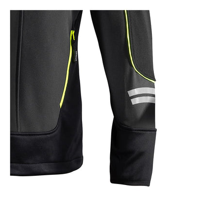 Sparco Tech York Softshell Jas Grijs/Geel - Detail zijzak met rits en reflecterende mouwbanden