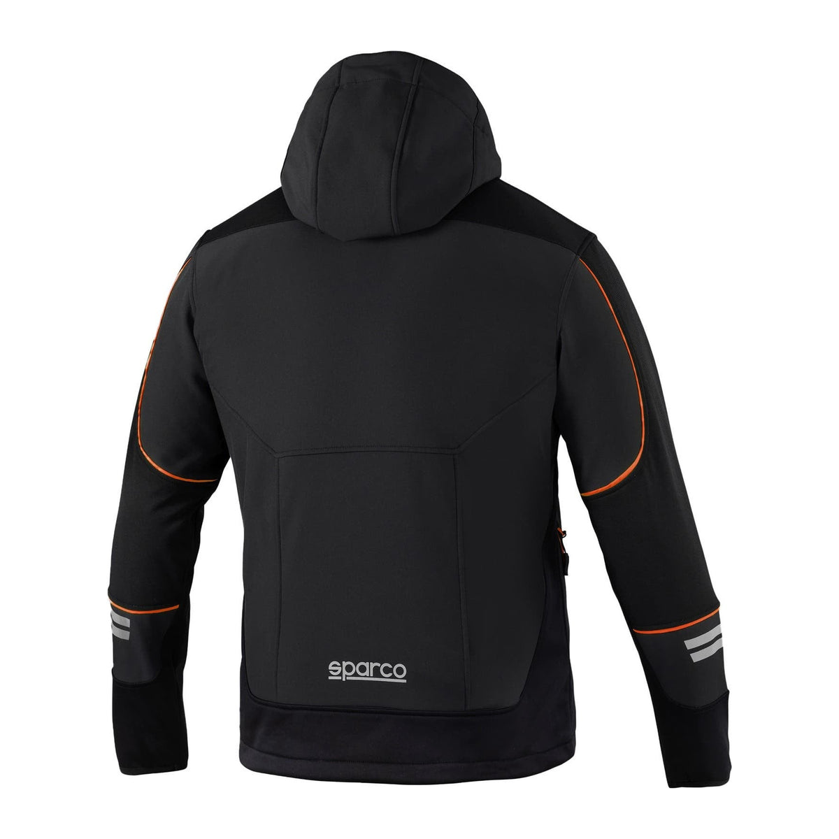 Sparco Tech York Softshell Jas Zwart/Oranje - Achterkant