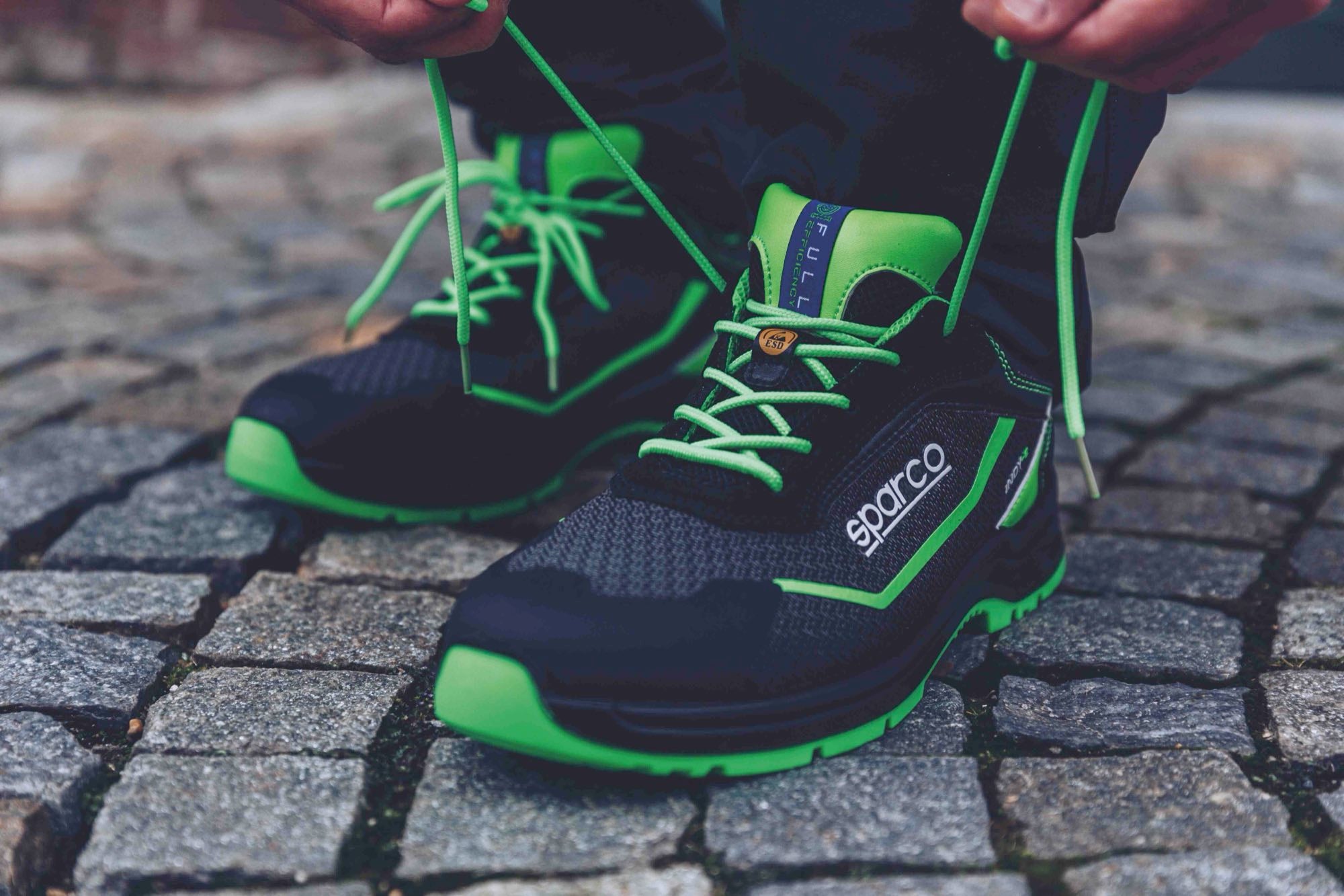 Sparco Indy in zwart met groen